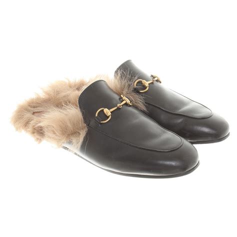 gucci instappers dames met bont|gucci designer slippers 2015.